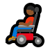 👨🏾‍🦼 man in motorized wheelchair: medium-dark skin tone display on Windows